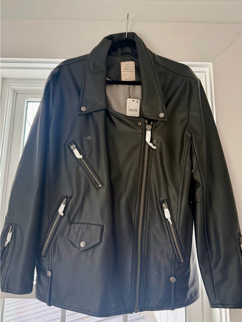 We The Free Jealousy Vegan Moto Jacket with Silver Hardware - Picture 6 of 8